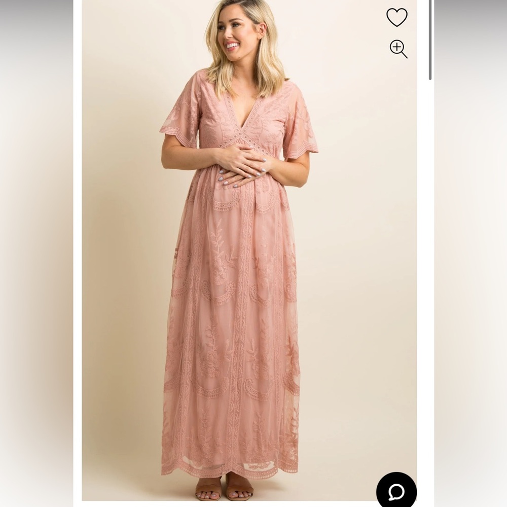 Pink Blush Lace Overlay Dress Pink Blush